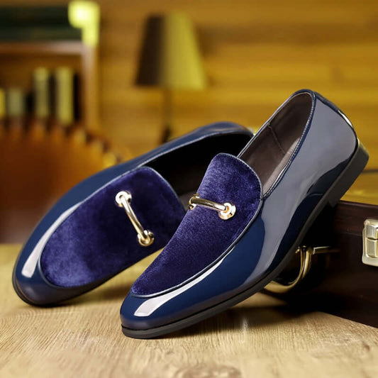 Business Casual Leather Shoes in purple, stylish low top design for men, ideal for various occasions, sizes 39-48 available.