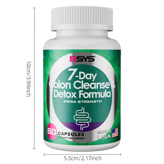 Bottle of Natural Cleanse Detox Formula with 60 capsules for a 7-day detox