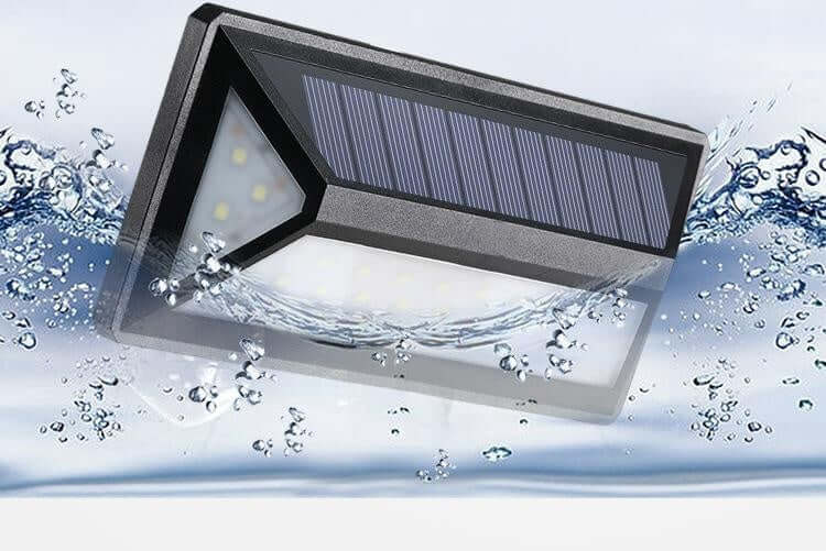 Waterproof solar powered wall light with sleek design, showcasing durability and eco-friendly outdoor illumination solution.
