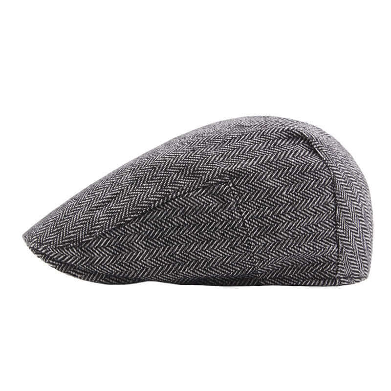 Authentic Peaky Blinder Cap in herringbone pattern for timeless style and modern practicality