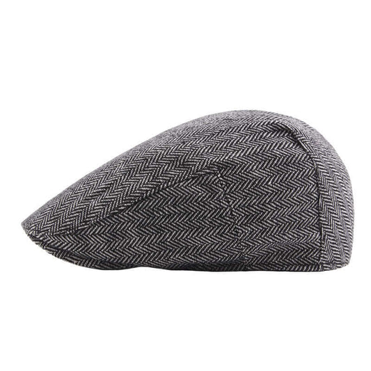 Authentic Peaky Blinder Cap in herringbone pattern for timeless style and modern practicality