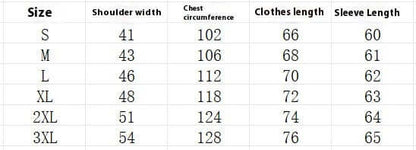 Size chart for Beach Long-sleeved Shirt including dimensions for S to 3XL: shoulder width, chest circumference, clothes, and sleeve length.