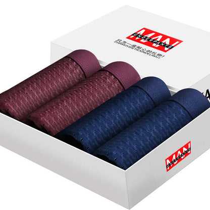 Boxer Briefs Pack with high-quality ice silk, featuring breathable and stretchy fabric for ultimate comfort and style.