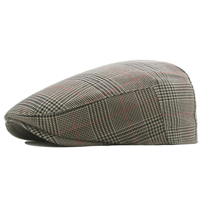 Classic Peaky Blinder Cap in plaid design for elegant style and fashionable appeal. Ideal accessory for timeless and iconic charm.