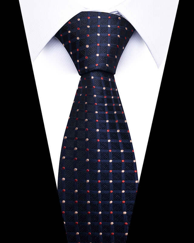 Elegant Business Professional Tie with classic checkered design, perfect for enhancing business attire.