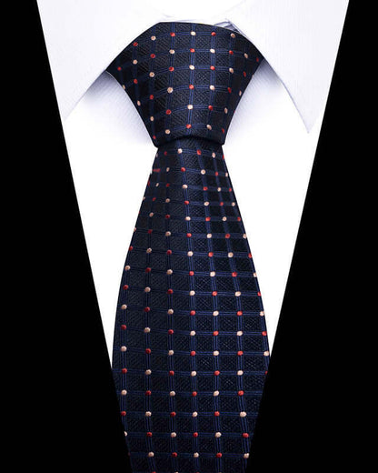 Elegant Business Professional Tie with classic checkered design, perfect for enhancing business attire.