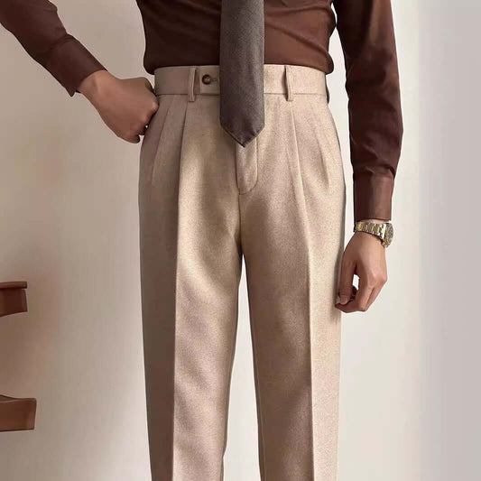 Elevate your look with stylish suit slacks, ideal for office or formal events. Versatile and comfortable for modern men's wardrobe essentials.