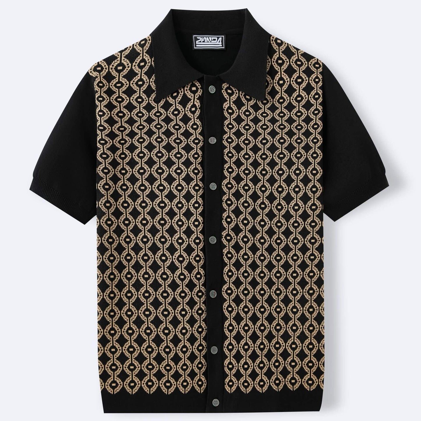 Exclusive Jacquard Knit Shirt for men, featuring a stylish pattern, perfect for summer comfort and sophistication.