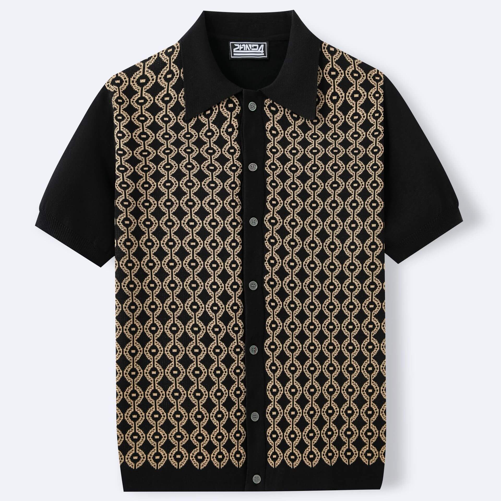 Exclusive Jacquard Knit Shirt for men, featuring a stylish pattern, perfect for summer comfort and sophistication.