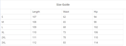 Size guide for Floral Skirt showing measurements for S to 3XL, including length, waist, and hip dimensions for accurate fitting.