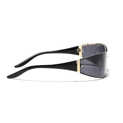Future Style Sunglasses in black with gold accents showcasing sleek contemporary design.