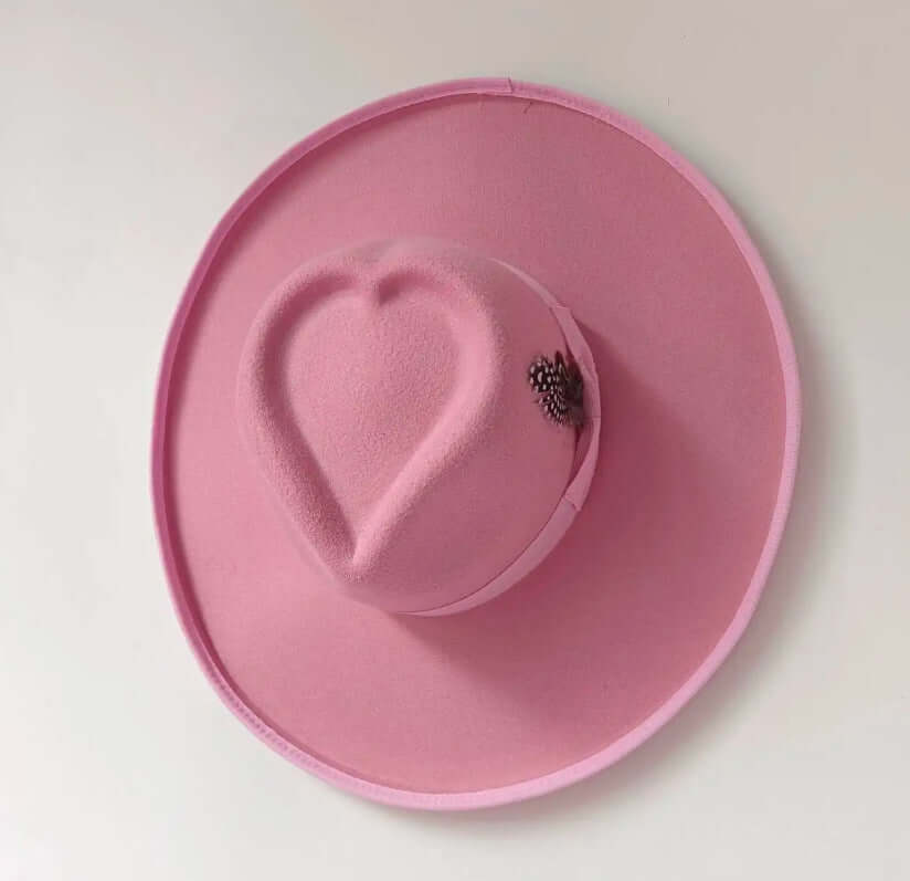 Heart Hat made from high-quality woolen fabric, featuring warp knitting and satin design, in a vibrant shade, perfect for chilly weather.