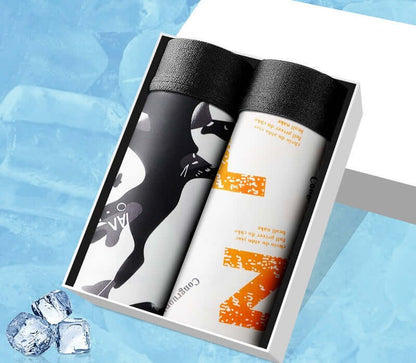 Ice Silk Underwear Pack featuring premium polyester fabric, providing comfort and durability. Includes a set of four stylish shorts.