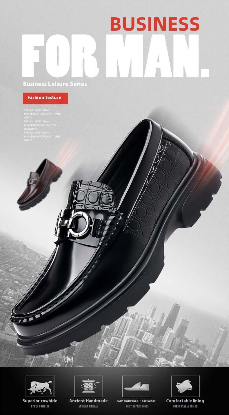 Stylish black patent leather loafers for men with slip-on convenience, featuring a shiny finish, perfect for business attire.