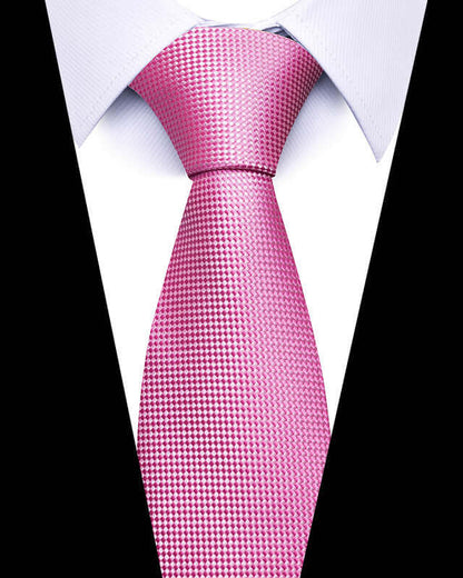 Pink Business Professional Tie with elegant pattern for enhancing business attire.