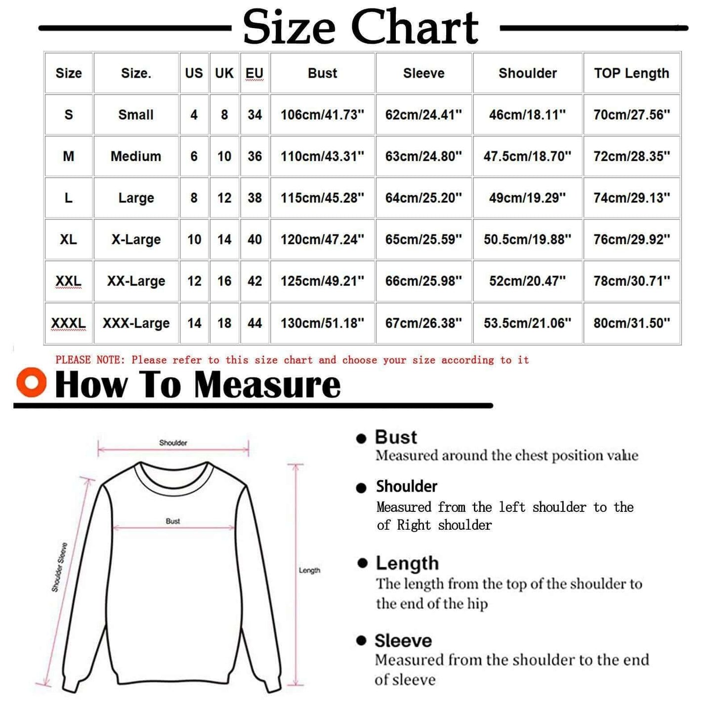 Size chart and measurement guide for a Polo Checkered Shirt showing bust, sleeve, shoulder, and top length dimensions.