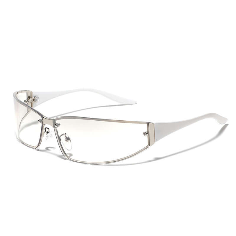 Sleek Future Style Sunglasses with silver frame, showcasing modern design and innovative technology, ideal for contemporary fashion.