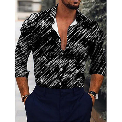 Stylish printed long-sleeved shirt ideal for casual or formal occasions, showcasing unique design on quality fabric.