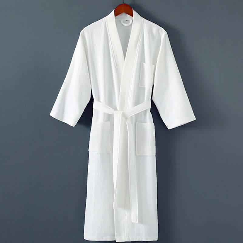 Unisex spa robe made from cotton and mink hair fabric, offering warmth and comfort for winter, perfect for both men and women.
