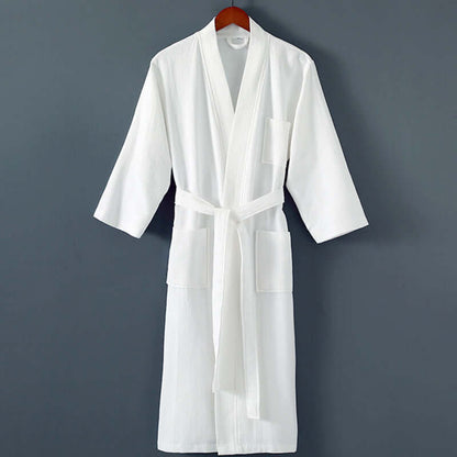 Unisex spa robe made from cotton and mink hair fabric, offering warmth and comfort for winter, perfect for both men and women.