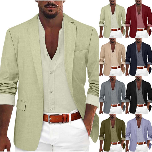 Versatile men's leisure jacket available in multiple colors, blending comfort and style for both casual and semiformal occasions.