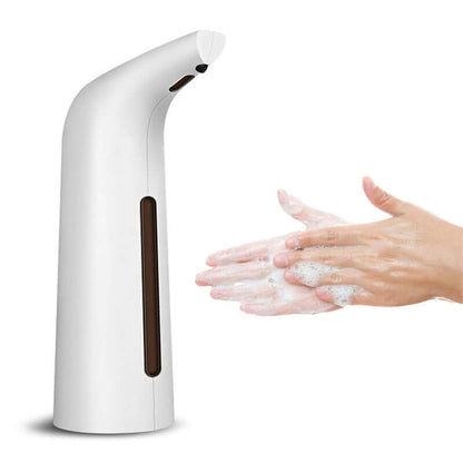 Automatic Liquid Dispenser dispensing foam soap into hands for enhanced hygiene and cleanliness.