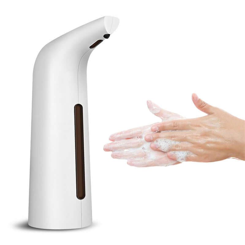 Automatic Liquid Dispenser dispensing soap onto hands for enhanced hygiene and cleanliness.