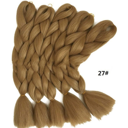Braided ponytail hair extension in light brown, crafted from high-quality fibers for a natural, voluminous look, ideal for women and kids.