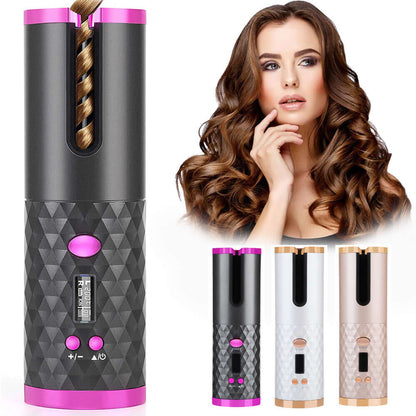 Automatic hair curler for effortless styling, featuring anti-scalding design and rechargeable battery, perfect for creating curls safely.