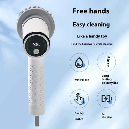 Features of Electric Cleaning Brush: waterproof, long-lasting battery life, one key switch, fast charging, easy cleaning.