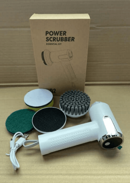 Electric Cleaning Brush Power Scrubber kit with attachments for effortless cleaning and home maintenance.