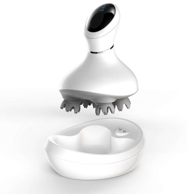 Electric Massager for Head with detachable base, compact and durable design for ultimate relaxation.