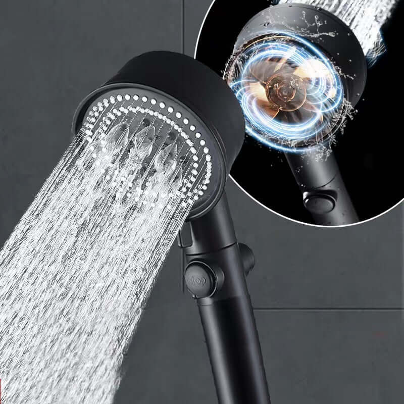 Five-color Wind Turbine Shower Head with dynamic water flow and turbine feature for an invigorating and luxurious shower experience.