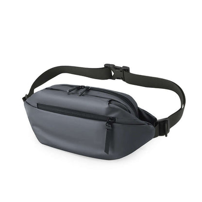 Sleek High Capacity Waist Bag made of waterproof fabric, ideal for active lifestyles, offers ample space for essentials.