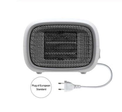 Home Depot Mini Heater with European standard plug, compact and efficient for cozy home heating.