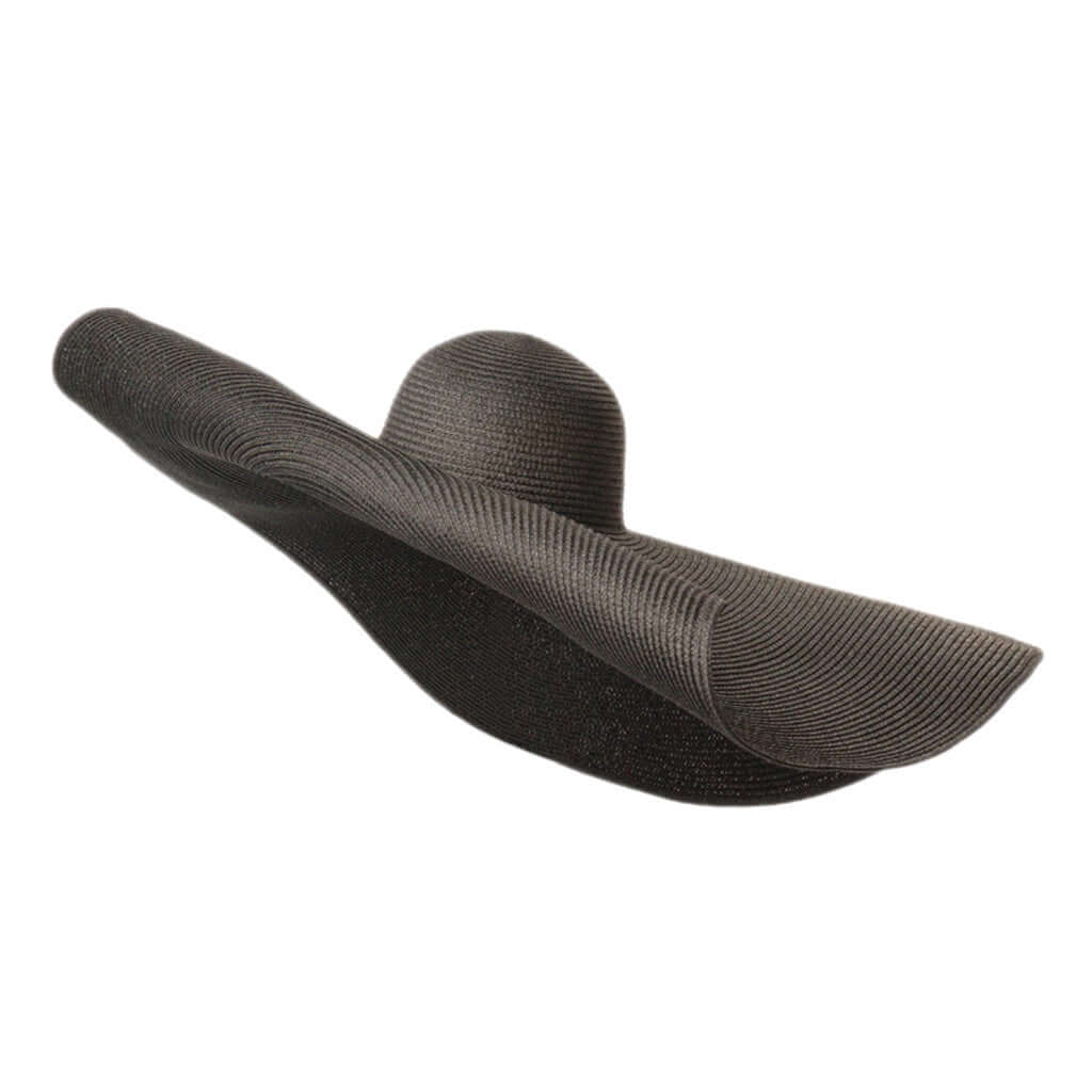Stylish Ladies Straw Sun Hat with wide brim, perfect for summer outdoor activities and sun protection.