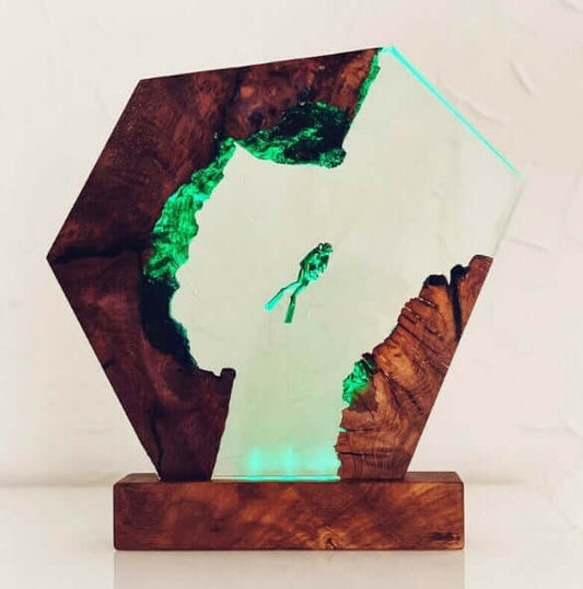 Luminous Diver Night Lamp with enchanting design, perfect for adding a stylish glow to any bedroom or cozy nook.