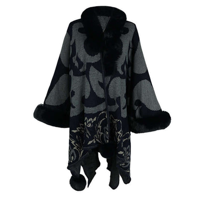 Stylish Faux Fur Shawl featuring elegant design, perfect for adding warmth and sophistication to any outfit.