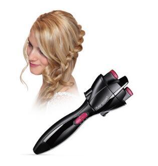 Machine for Braiding Hair with a sleek black design, featuring a woman's braided hairstyle. Lightweight and efficient hair braiding tool.