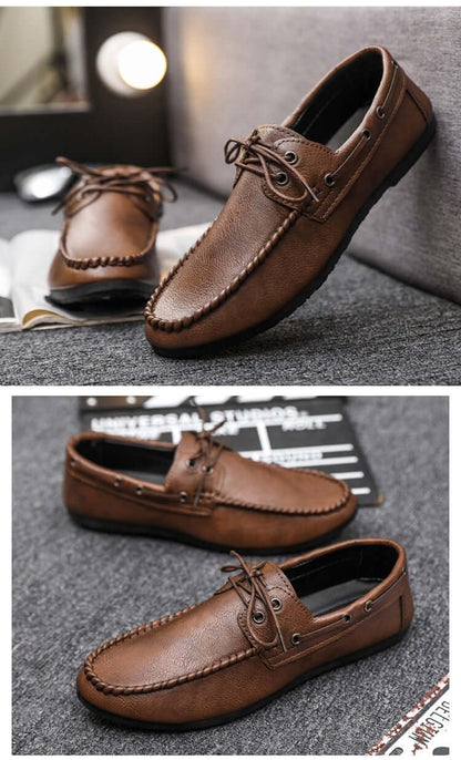 Brown Faux Leather Loafers showcasing quality craftsmanship, comfort, and classic style, perfect for any outfit.