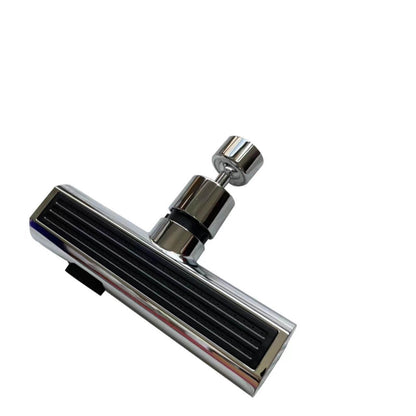 Polished chrome waterfall kitchen faucet sprayer head with sleek design for enhanced kitchen aesthetics.