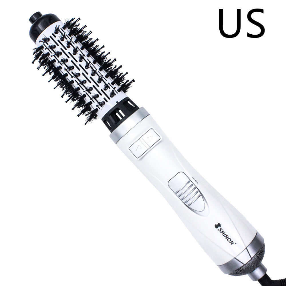 Multifunctional Hair Dryer Brush with hot and cold settings for drying, curling, and volumizing hair efficiently.