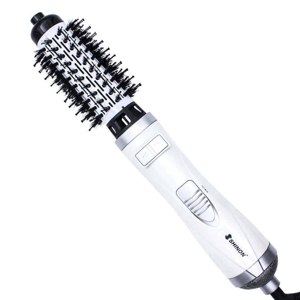Multifunctional Hair Dryer Brush with hot and cold settings for drying, curling, and volumizing hair in one advanced tool.