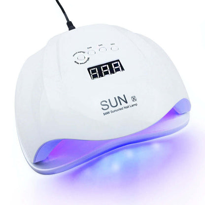Professional 54W Nail Lamp Dryer with LCD display and universal voltage for quick and effective nail drying.