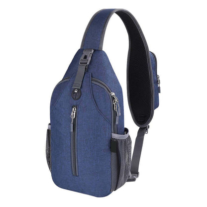 Stylish and durable blue Outdoor Crossbody Shoulder Bag made of nylon, perfect for outdoor excursions and daily use.
