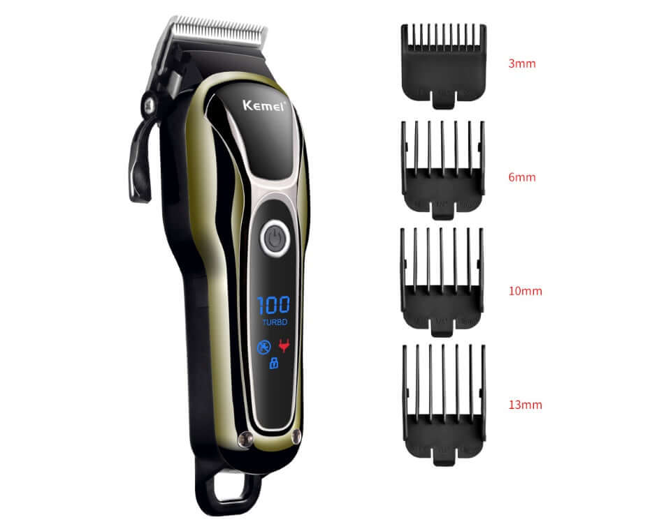 Professional Hair Cut Trimmer with multiple clipper attachments for precision grooming.
