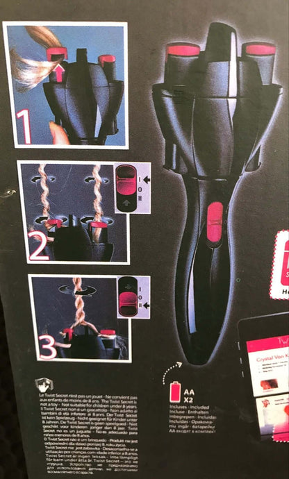 Steps to use the Machine for Braiding Hair, featuring ergonomic design for efficient hairstyling.