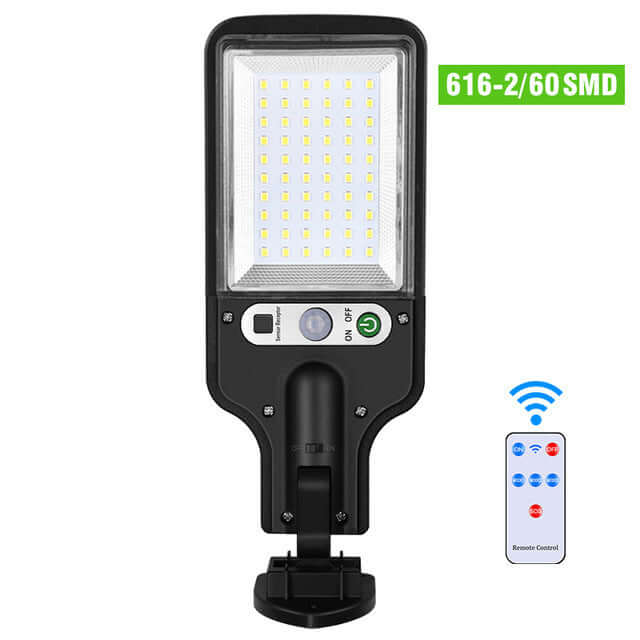 Solar Led Wall Lamp with remote control for efficient outdoor lighting.