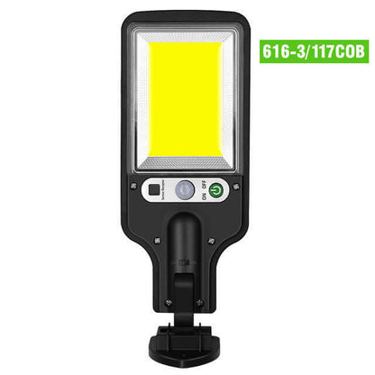 Solar Led Wall Lamp with energy-efficient design, featuring 117 COB lighting, perfect for illuminating outdoor spaces sustainably.