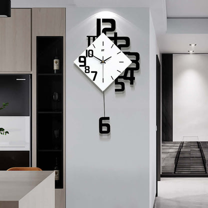 Stylish wall clock with a modern design featuring oversized numbers, ideal for contemporary home decor.